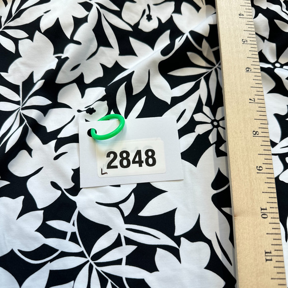 Lands End Tankini Top Womens 18D Black White Floral Square Neck Swimsuit New - Picture 10 of 10